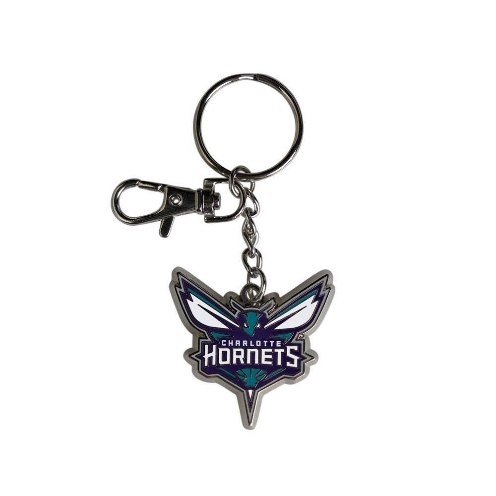 Charlotte Hornets Keychain Zamac Logo